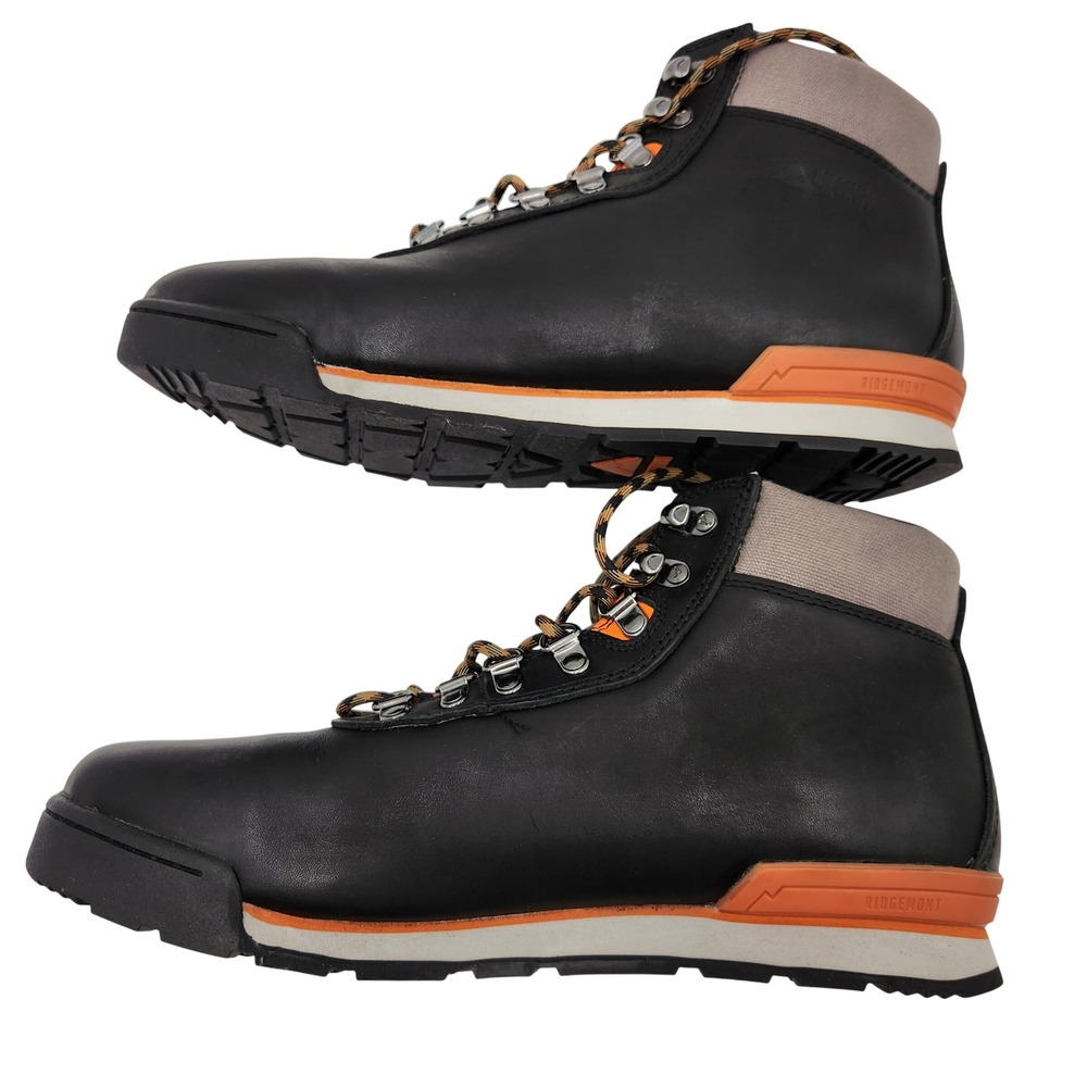 Ridgemont Outfitters Monty Hi Black Leather Waterproof Hiking Boots Mens 10.5